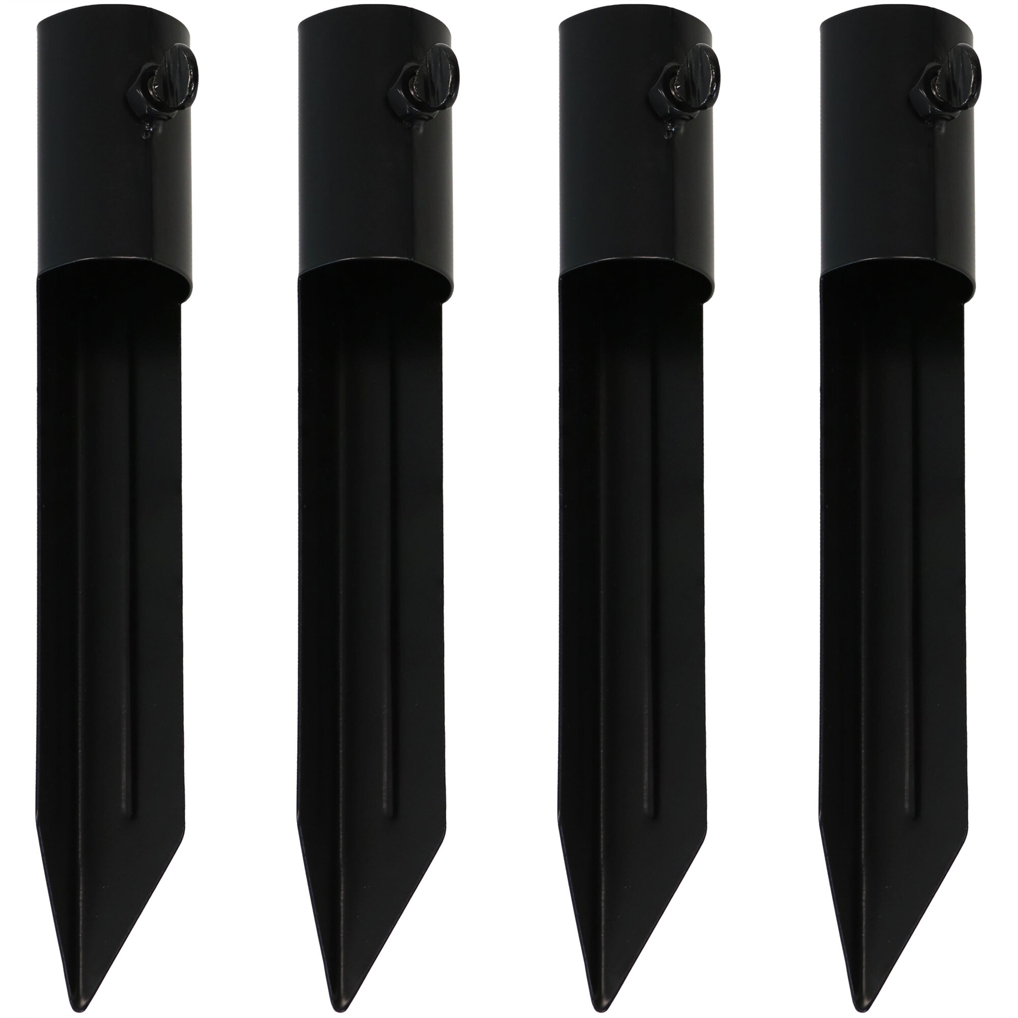 Sunnydaze Decor, Universal Torch Ground Stakes 4PK, Color Black, Included (qty.) 4, Model# WKO-184